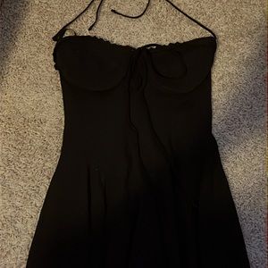 Black halter dress